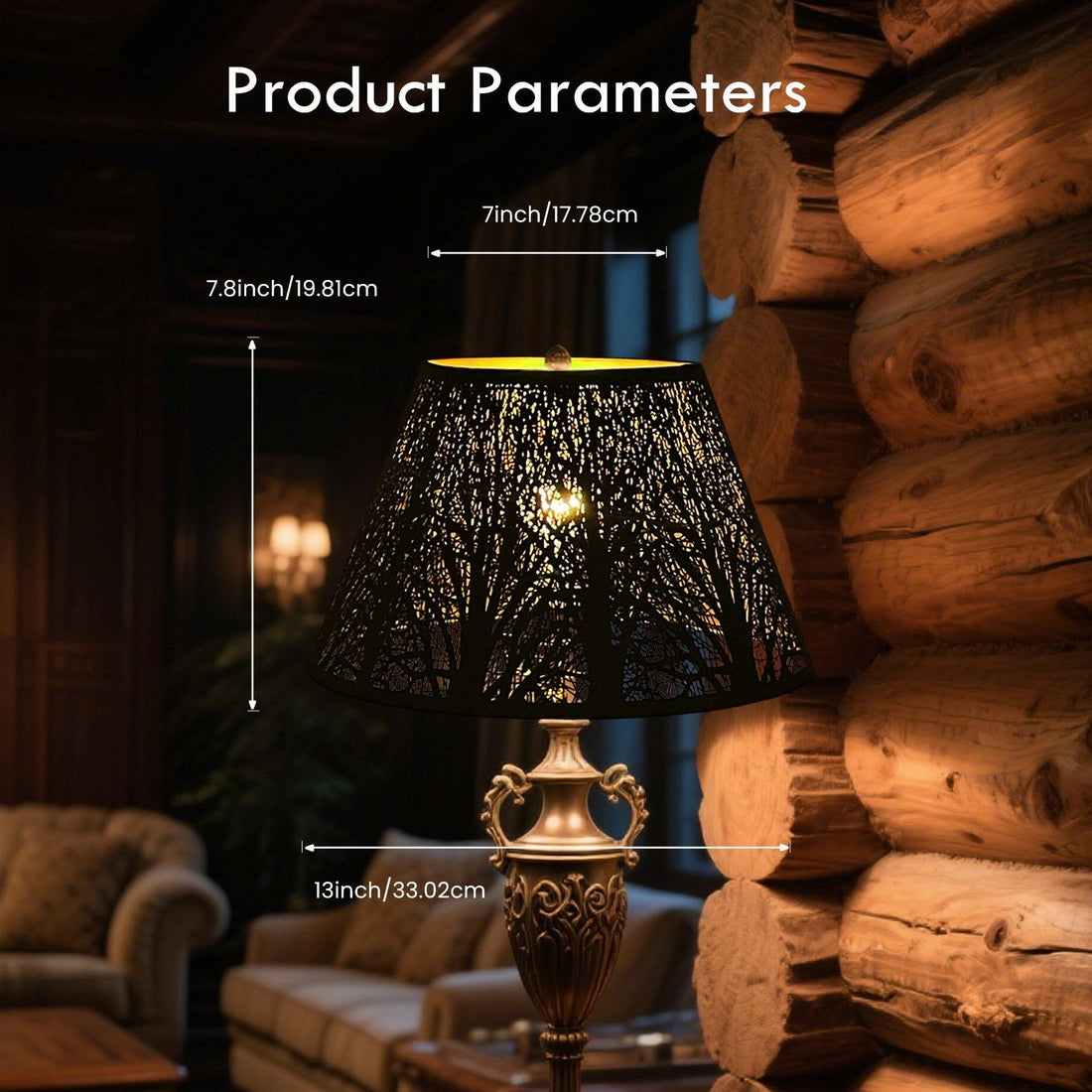 matte black metal pendant light shade above modern kitchen island with warm lighting