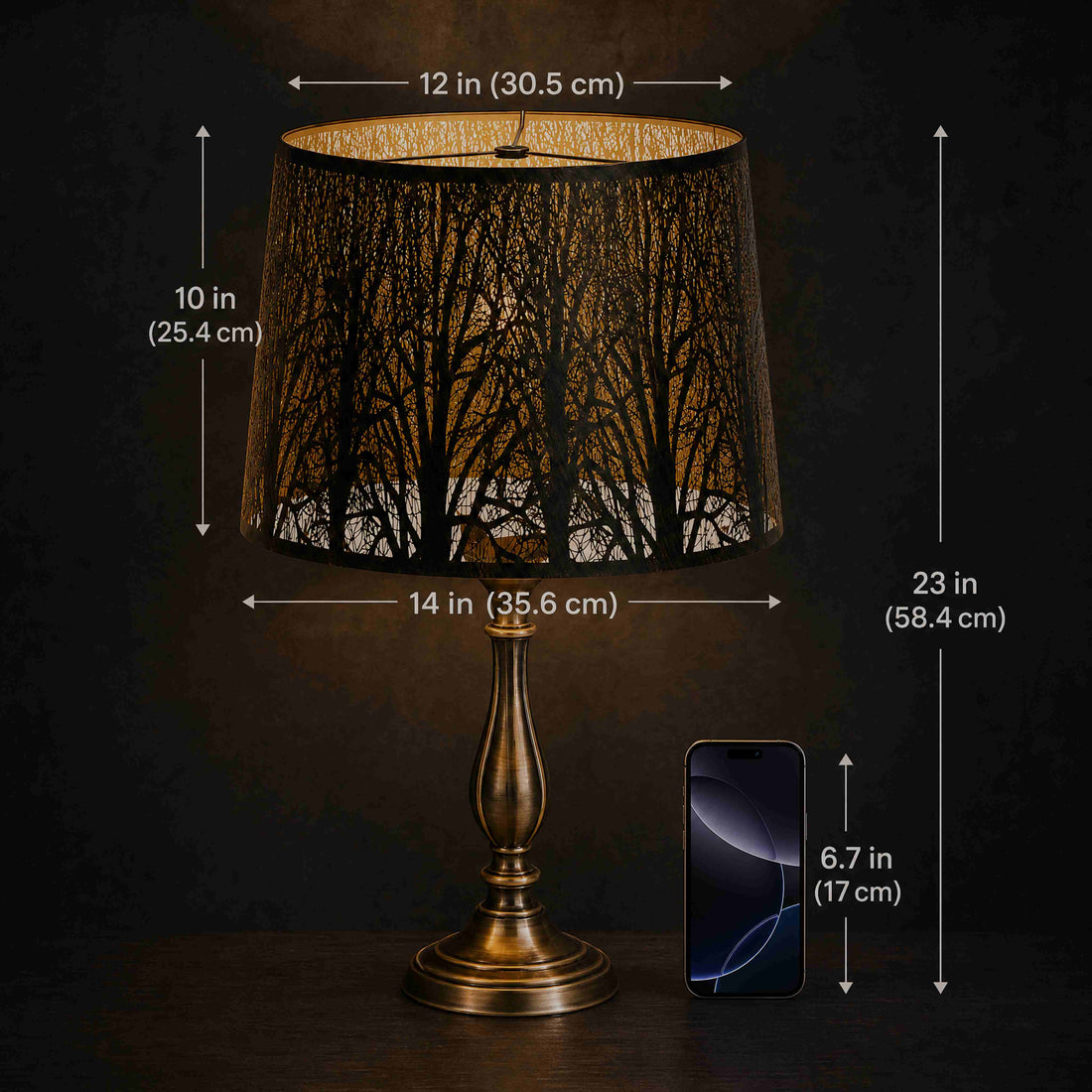 cozy bedroom lighting with vintage metal lampshade