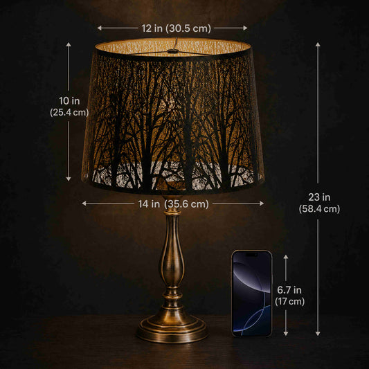 cozy bedroom lighting with vintage metal lampshade