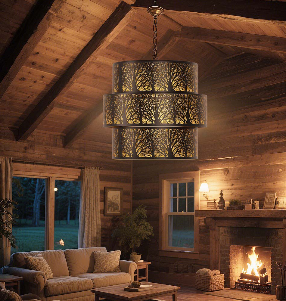modern living room lamp shades in clean contemporary interior lighting setup