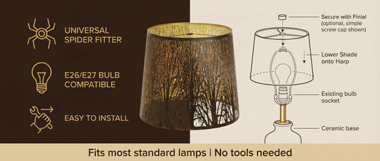 how to measure lamp shade size guide