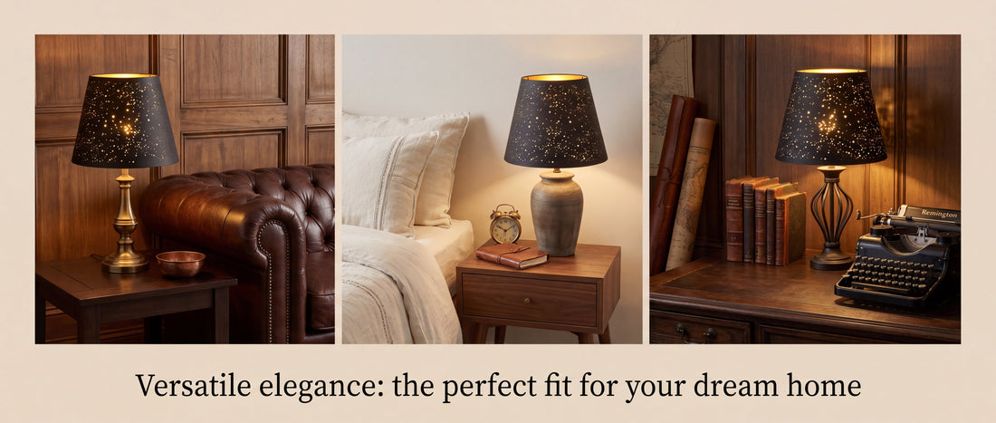 Comparing replacement lamp shade size and fitter with a table lamp and floor lamp
