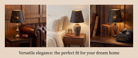 Comparing replacement lamp shade size and fitter with a table lamp and floor lamp