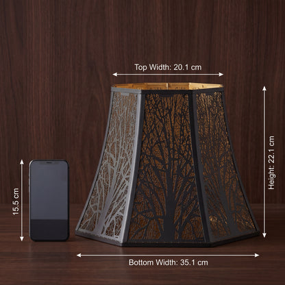 Beveled Octagon Metal Lampshade – 7.9"x13.8"x8.7"
