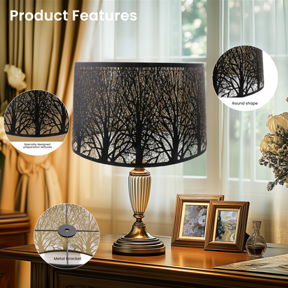 Oversized Oval Metal Lamp Shade - Black