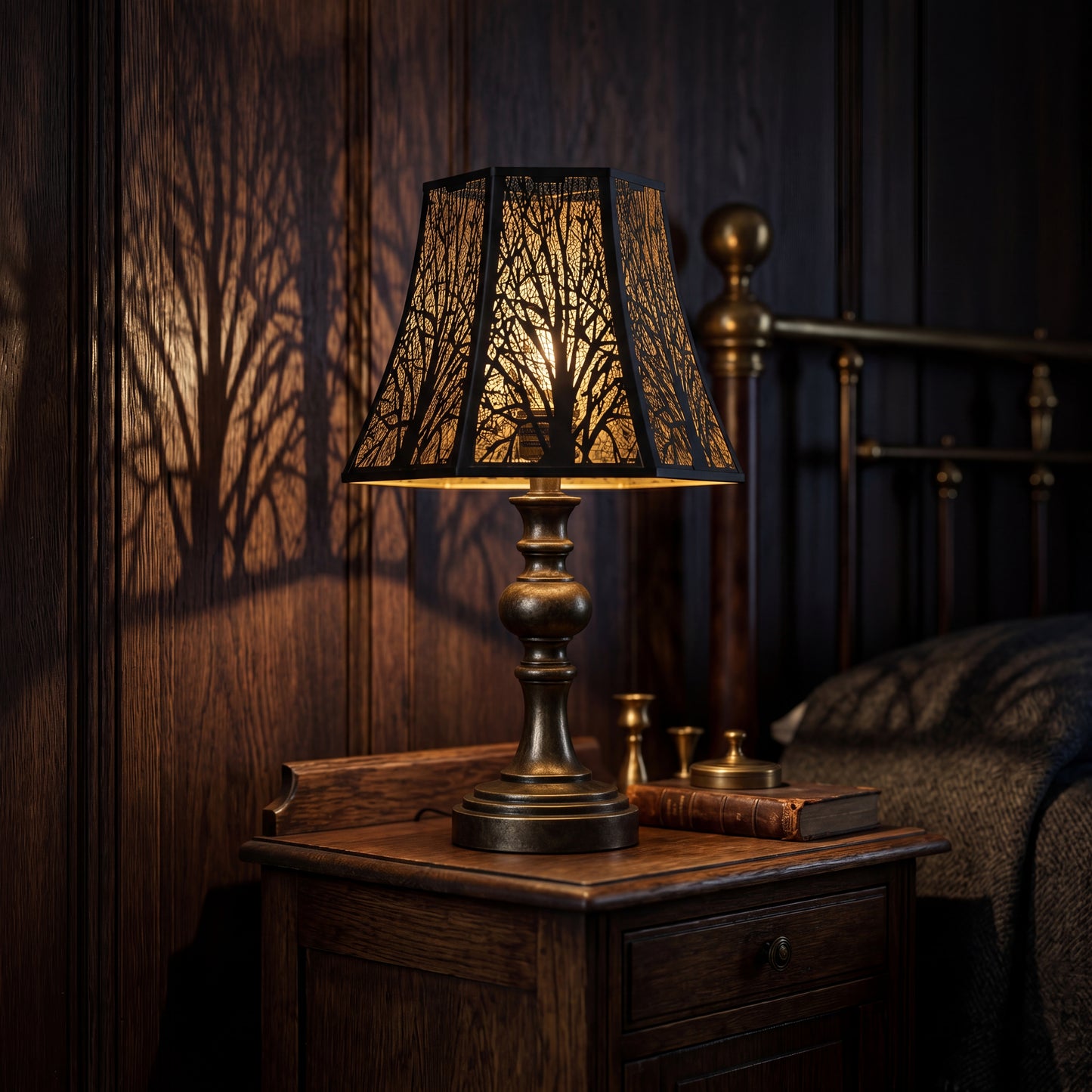 Beveled Octagon Metal Lampshade – 7.9"x13.8"x8.7"