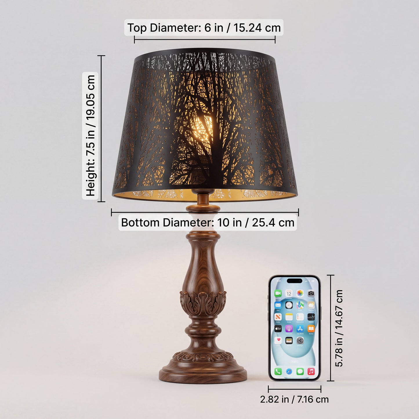 Large Drum Lampshade – 12"x14"x10" Spider Fitter