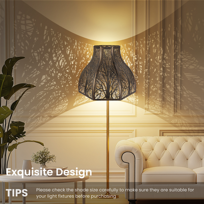 Lotus Shape Large Metal Lampshade – 5.32"x13"x9.5" | Spider Fitter