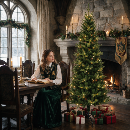 Aeelleea 7 Ft Pre-Lit Artificial Christmas Tree -84X48IN