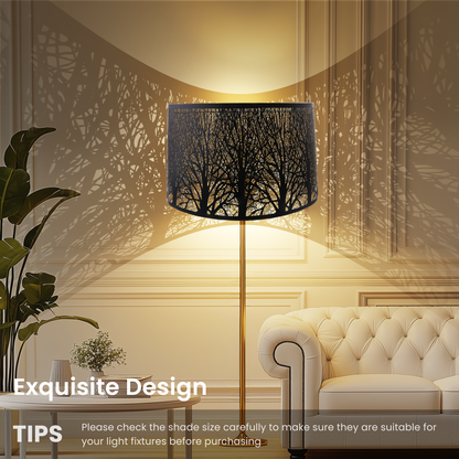 Oversized Oval Metal Lamp Shade - Black