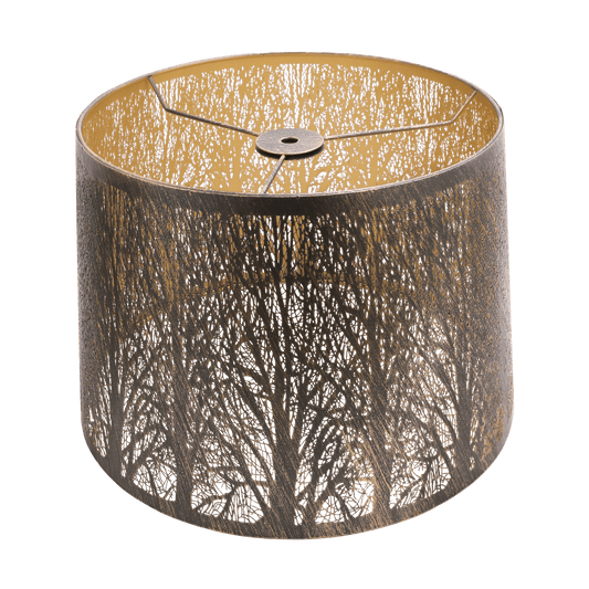 Drum Tree Etched Metal Lampshade – 10"×12"×8"