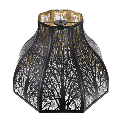 Aeelleea lotus forest metal lampshade with 8 petal design and antique finish for table lamp replacement and decorative lighting use