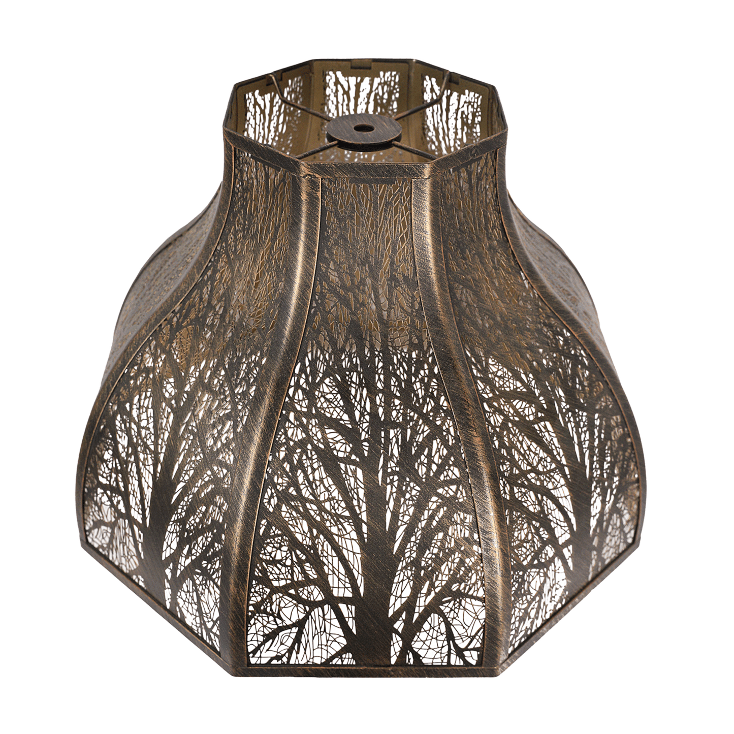 Aeelleea lotus shape metal lampshade with 8 petal antique bronze finish spider fitter design for table lamp and decorative lighting