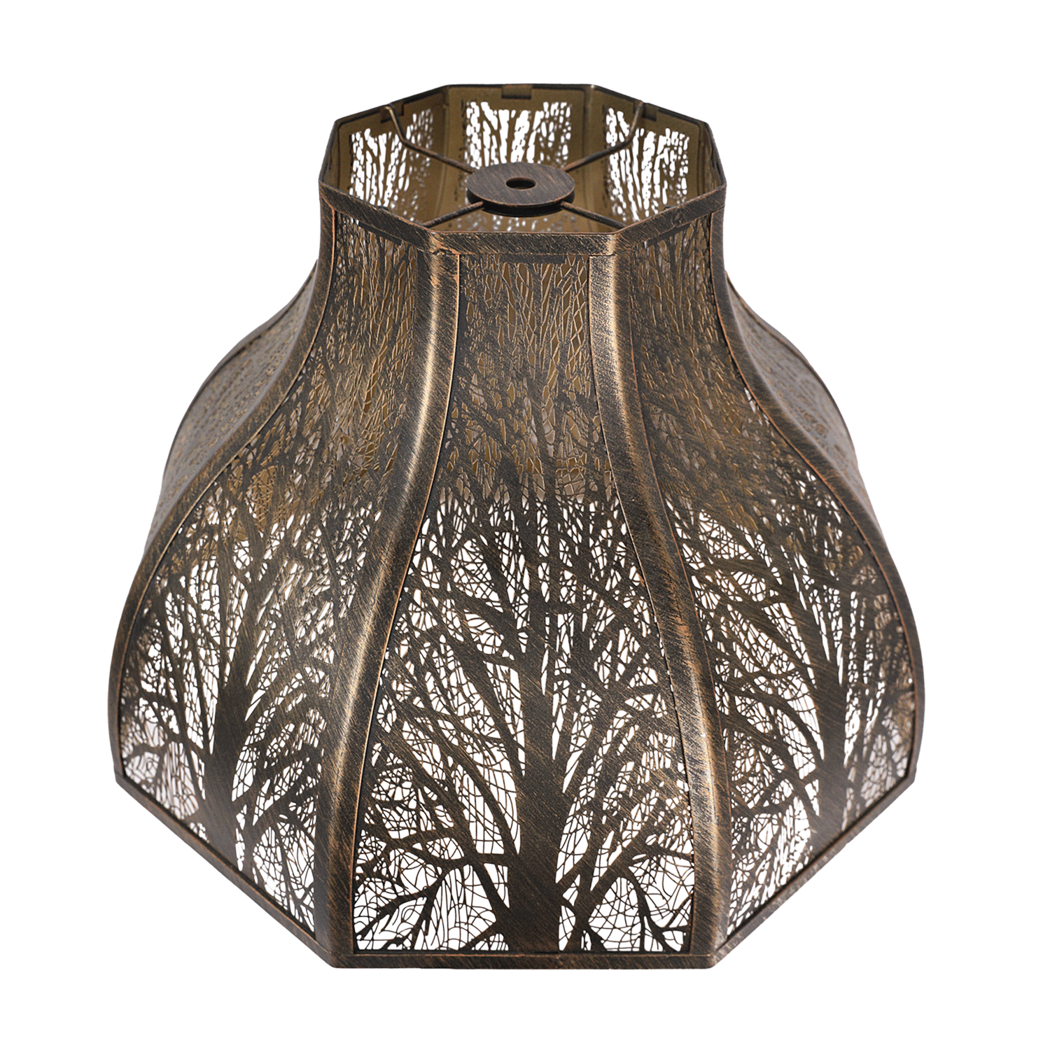 Aeelleea lotus shape metal lampshade with 8 petal antique bronze finish spider fitter design for table lamp and decorative lighting