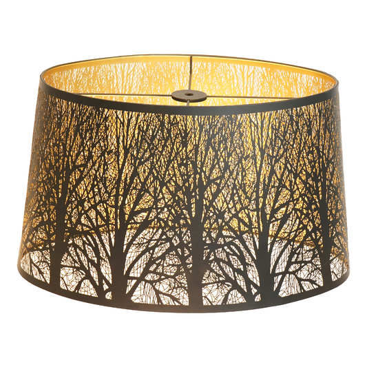 aeelleea oversized black metal lampshade Front view