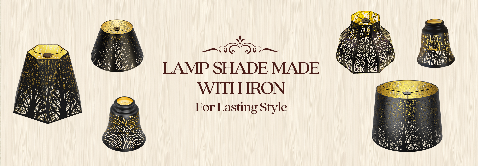 Aeelleea vintage lamp shades collection featuring Tiffany style stained glass lamps and metal lamp shades for home lighting decoration