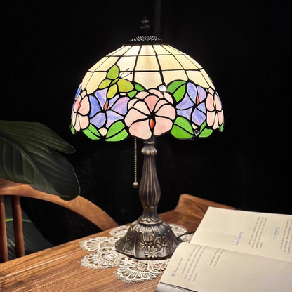 Elegant antique bronze lamp base with vintage detailing inspired by cottagecore and shabby chic interior design