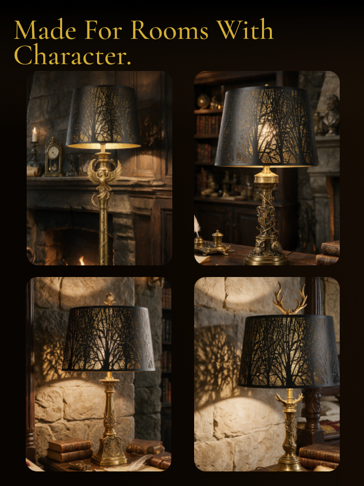 Collection of large drum metal lamp shades, universal replacement for table lamps and floor lamps, designed for rooms with character