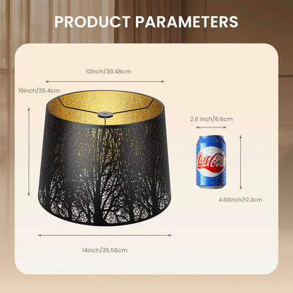 Large Drum Lampshade – 12"x14"x10" Spider Fitter