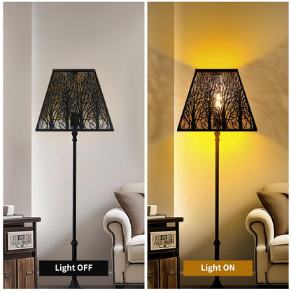 Pyramid metal lamp shade size reference showing 8 by 14 by 11 inch dimensions for table lamp and lighting compatibility